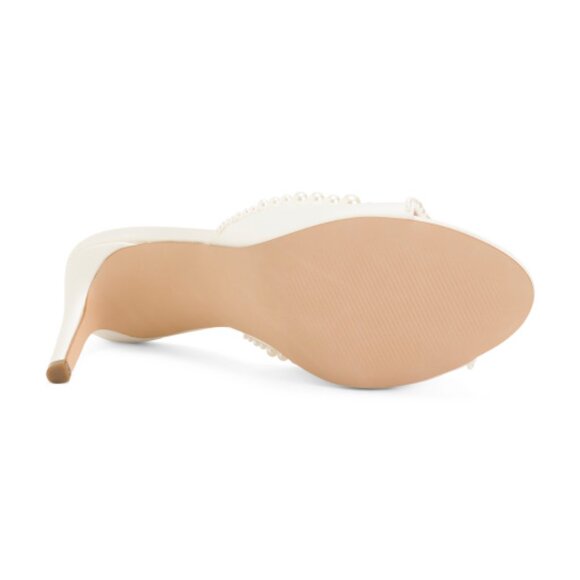 BLACK SUEDE STUDIO Round Toe Faux Pearl Mules - Picture 3 of 3